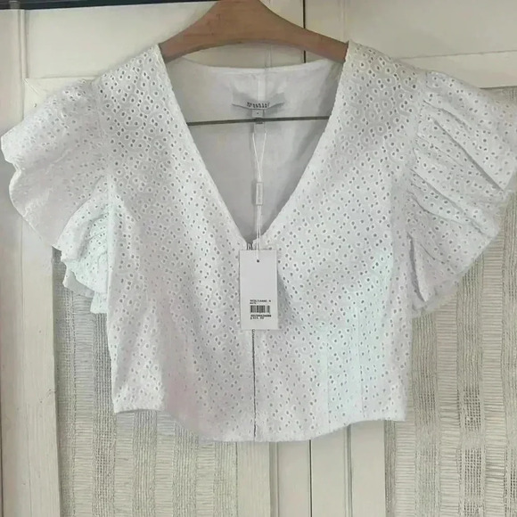 Derek Lam genna balloon sleeve bustier top NWT Sz 4 - Picture 7 of 10